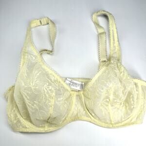 Simone Perele Lace Demi Bra Made In France Sz 90 Ivory International Size 34D